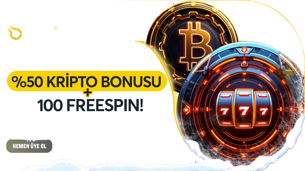 %50 Kripto Bonusu + 100 Freespin